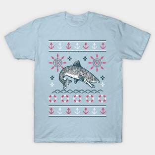 Pike Fish Ugly Christmas Sweater // Fisherman Christmas T-Shirt